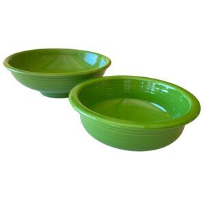 Fiestaware Shamrock Green pedestal serving bowl set of 2 Discontinued vegetables